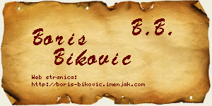 Boris Biković vizit kartica